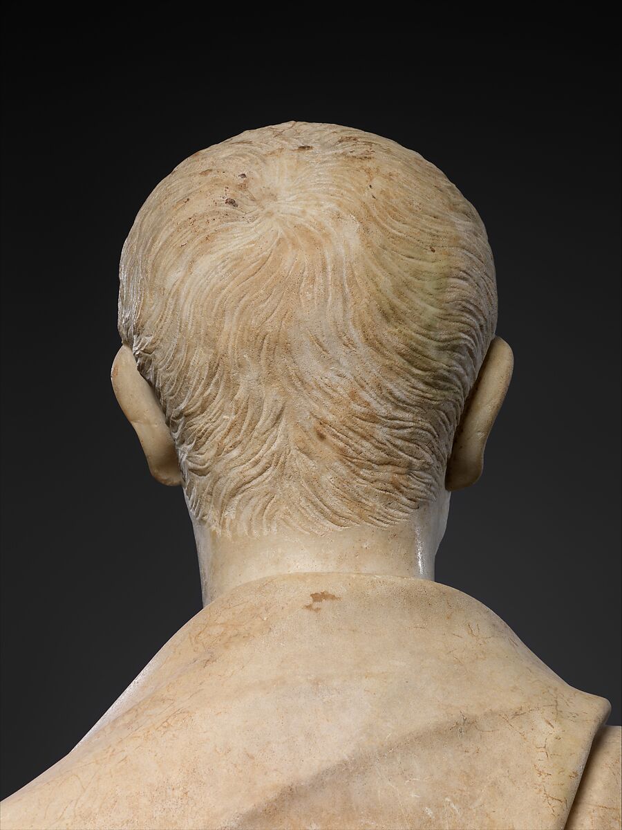 Marble portrait bust of a man, Marble, Roman