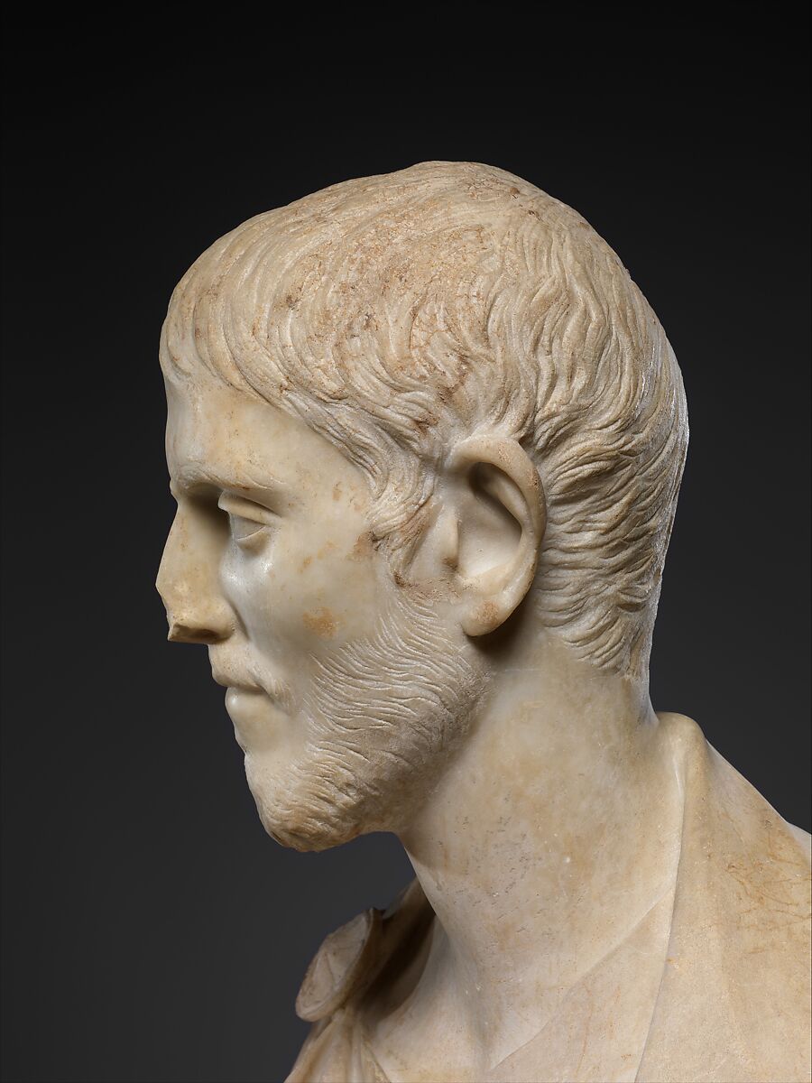 Marble portrait bust of a man, Marble, Roman