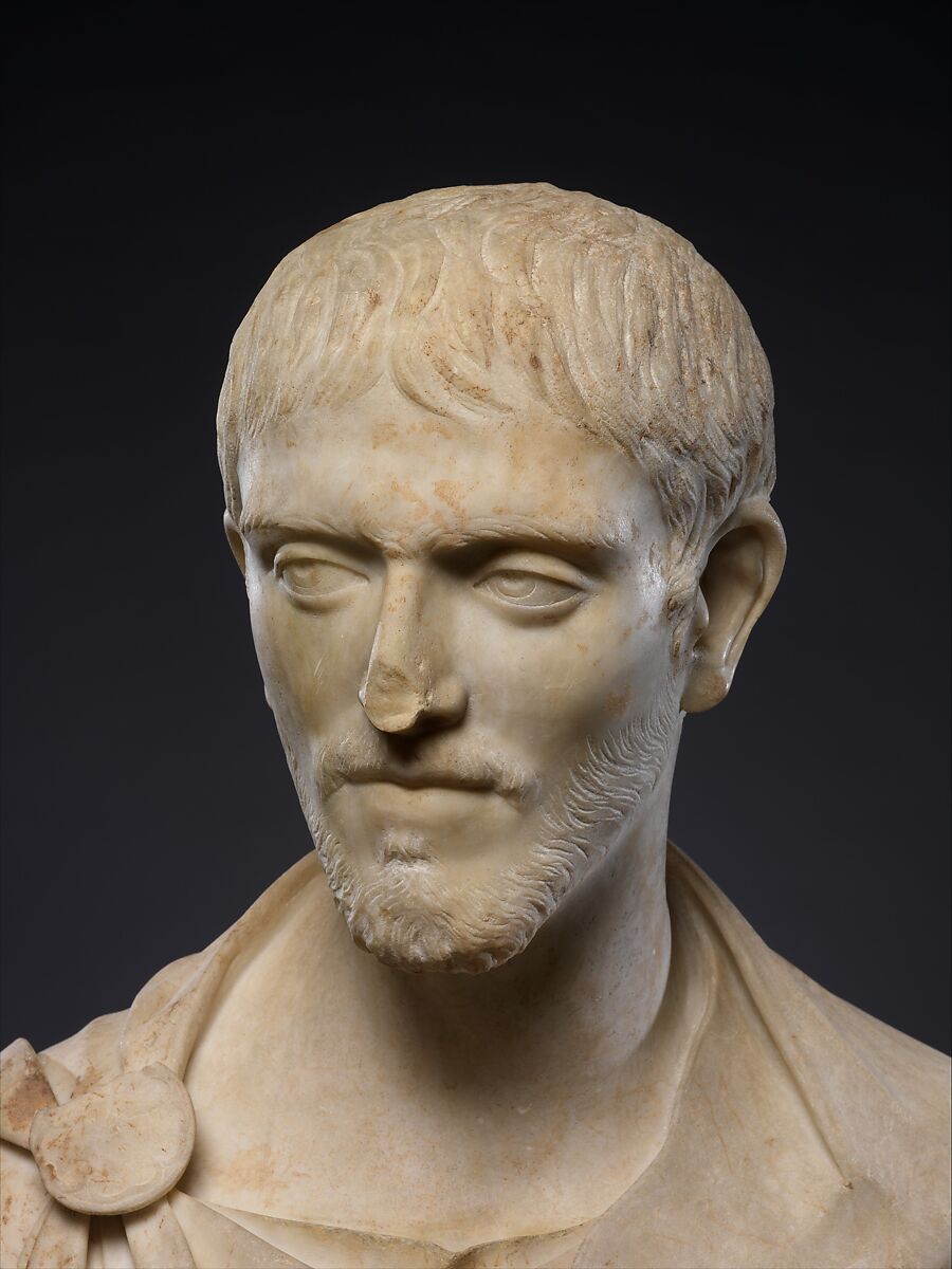 Marble portrait bust of a man, Marble, Roman