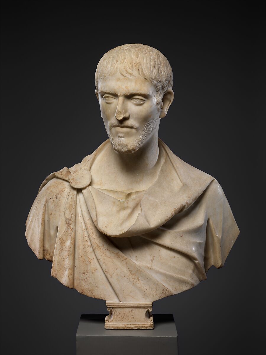 Marble portrait bust of a man, Roman, Late Imperial