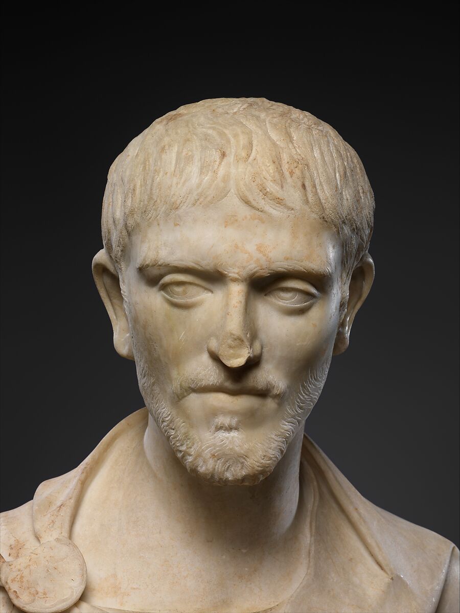 Marble portrait bust of a man, Marble, Roman
