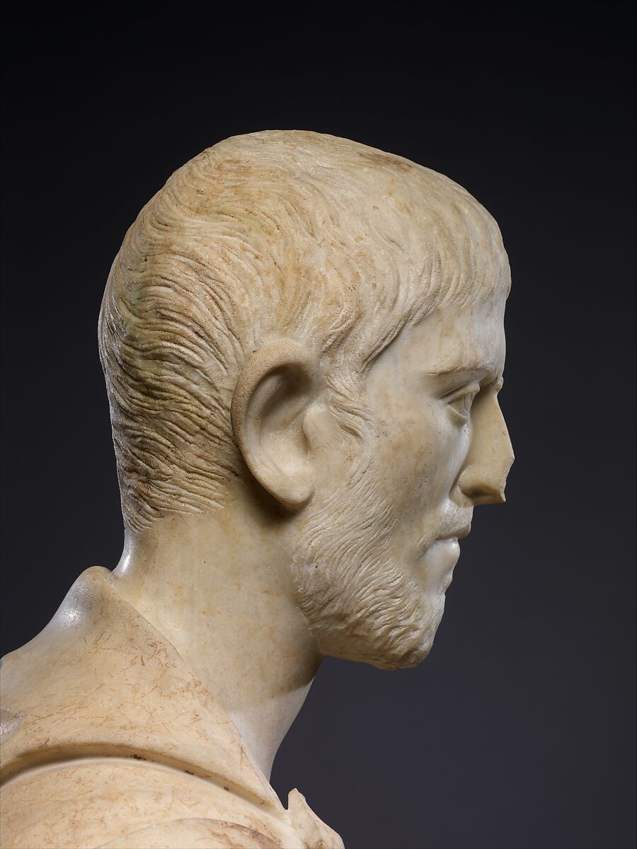 Marble portrait bust of a man, Marble, Roman