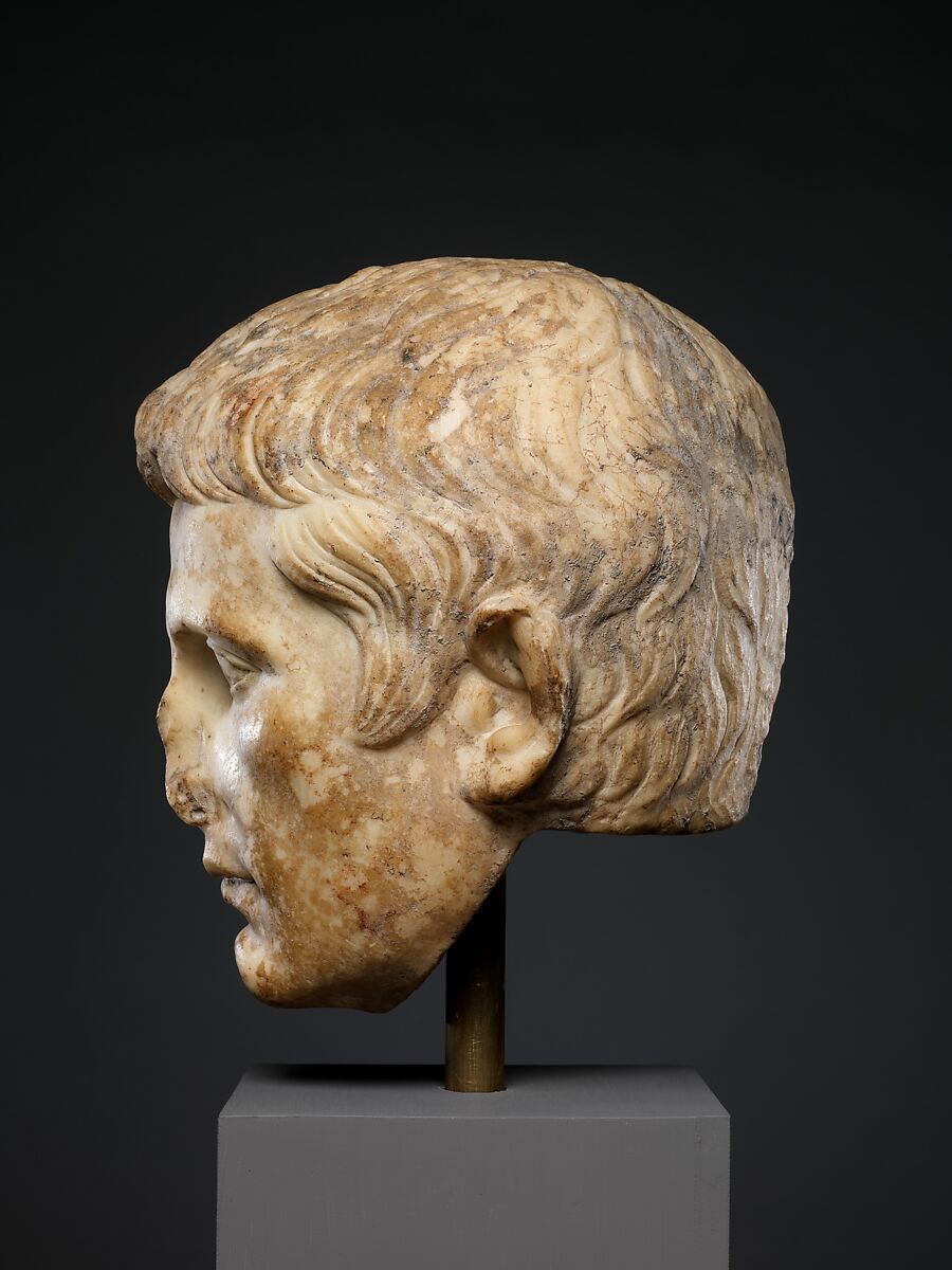 Marble portrait of the emperor Augustus, Marble, Roman