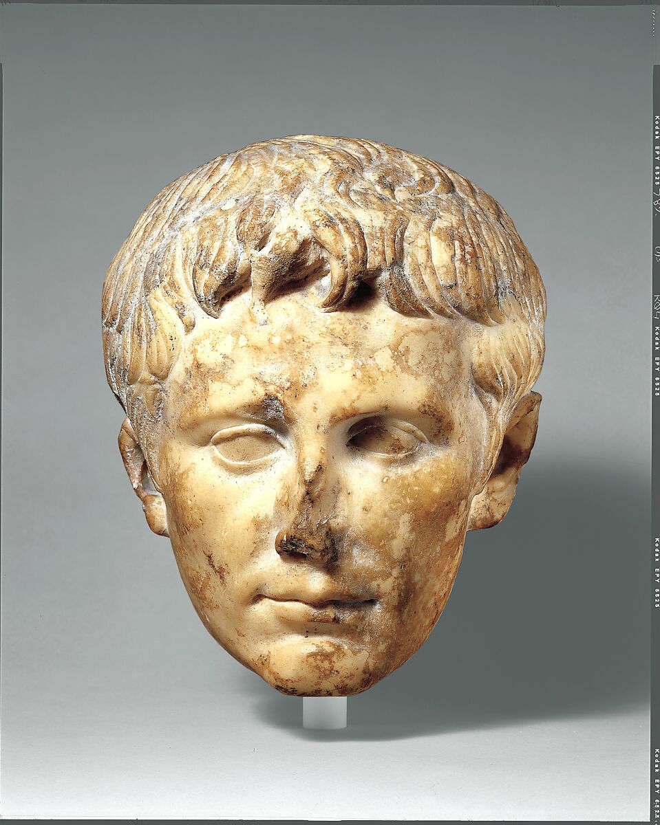 Marble portrait of the emperor Augustus, Marble, Roman