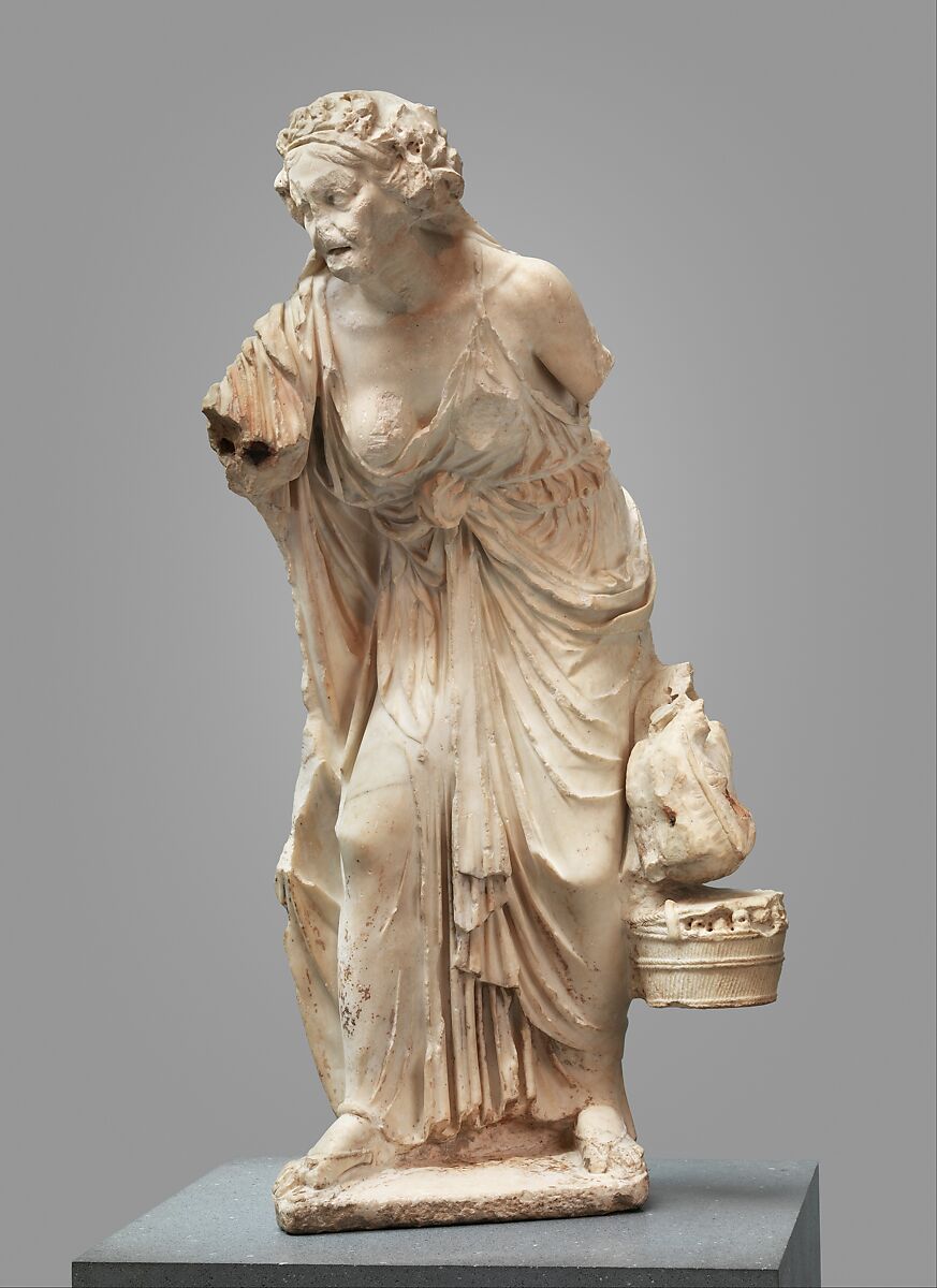 Marble Statue Of An Old Woman Roman Early Imperial Julio Claudian   Main Image