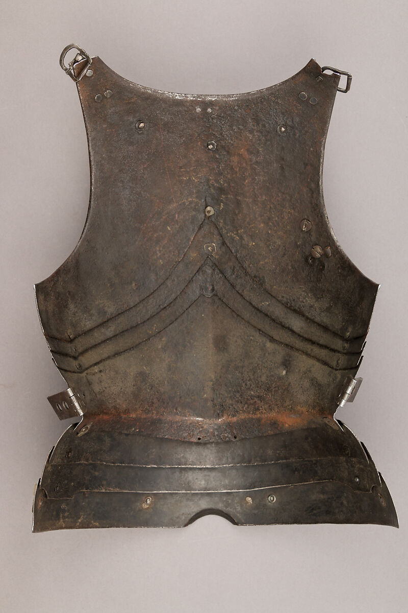 Composed Armor, Right pauldron (shoulder defense) marked by Matthes Deutsch (German, Landshut, documented 1485–1505), Steel, iron, copper alloy (latten), leather, brass, European, Italian and German
