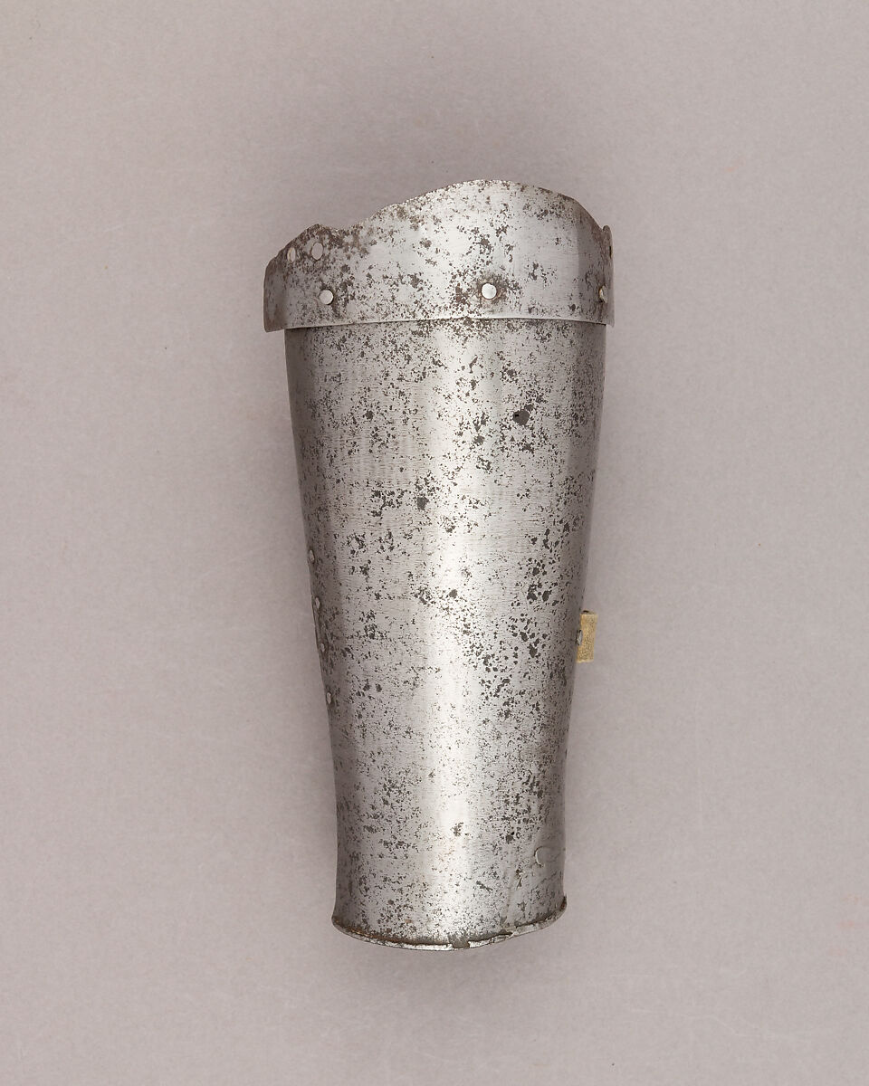 Composed Armor, Right pauldron (shoulder defense) marked by Matthes Deutsch (German, Landshut, documented 1485–1505), Steel, iron, copper alloy (latten), leather, brass, European, Italian and German