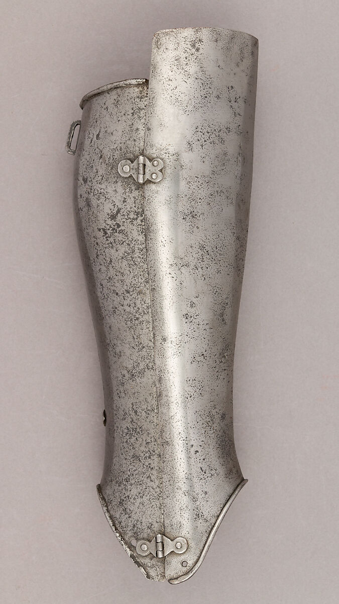 Composed Armor, Right pauldron (shoulder defense) marked by Matthes Deutsch (German, Landshut, documented 1485–1505), Steel, iron, copper alloy (latten), leather, brass, European, Italian and German