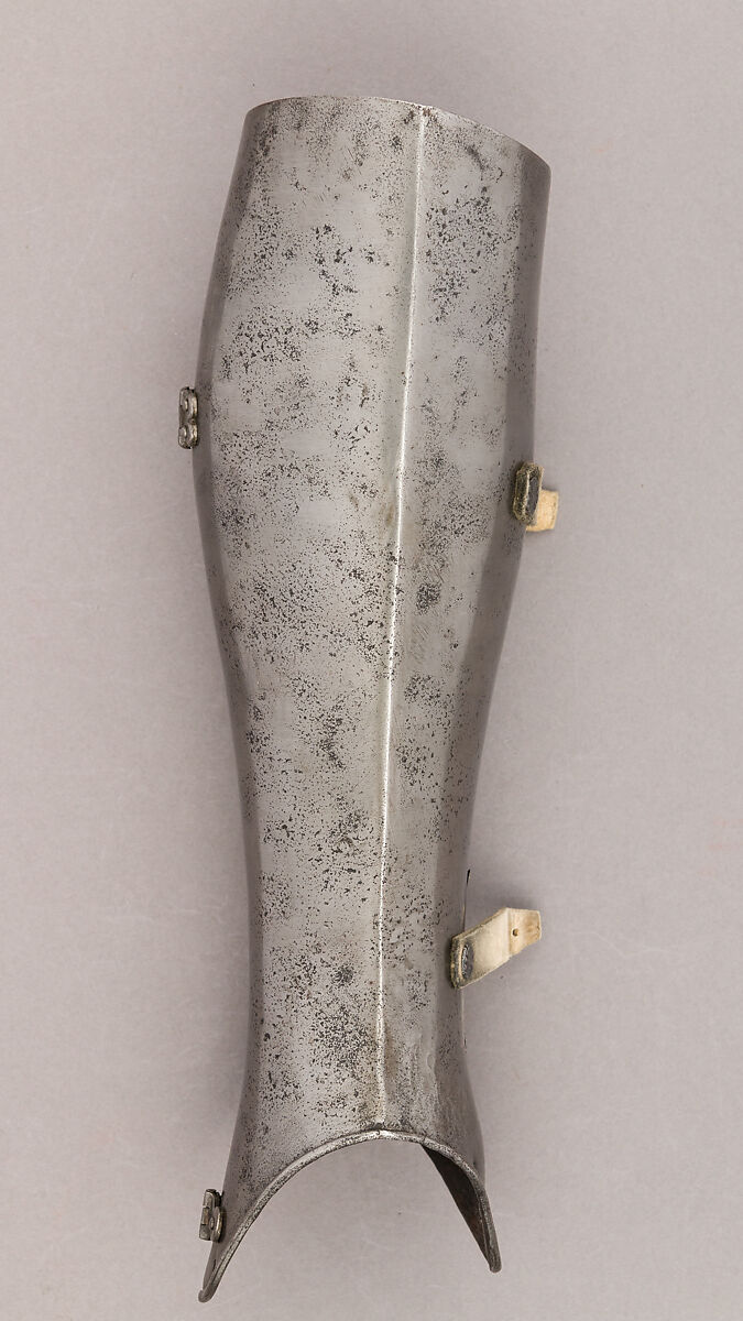 Composed Armor, Right pauldron (shoulder defense) marked by Matthes Deutsch (German, Landshut, documented 1485–1505), Steel, iron, copper alloy (latten), leather, brass, European, Italian and German