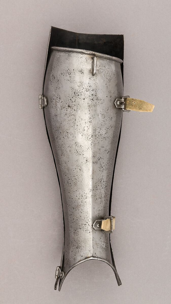 Composed Armor, Right pauldron (shoulder defense) marked by Matthes Deutsch (German, Landshut, documented 1485–1505), Steel, iron, copper alloy (latten), leather, brass, European, Italian and German