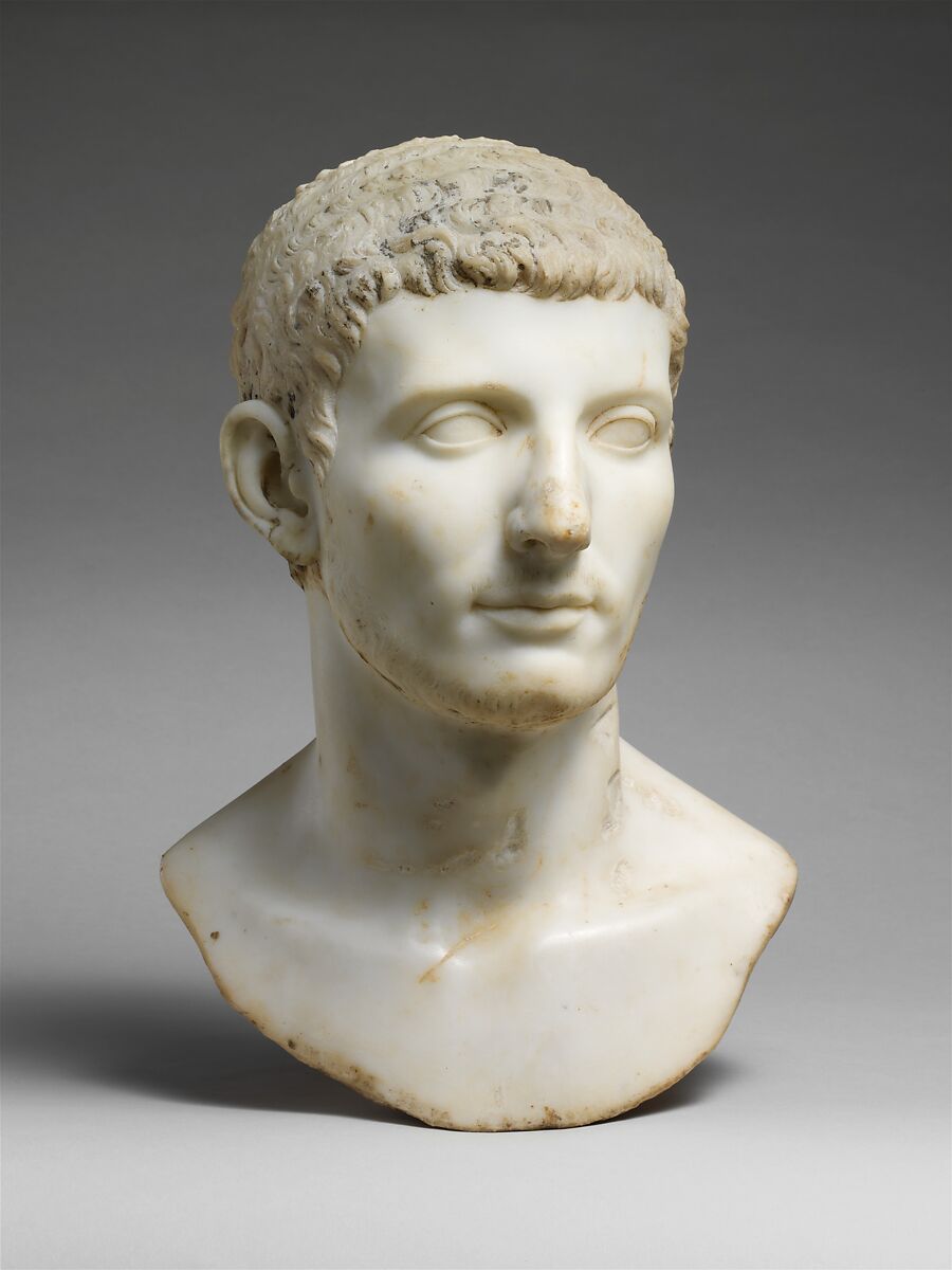 Marble portrait bust of a man, Marble, Roman