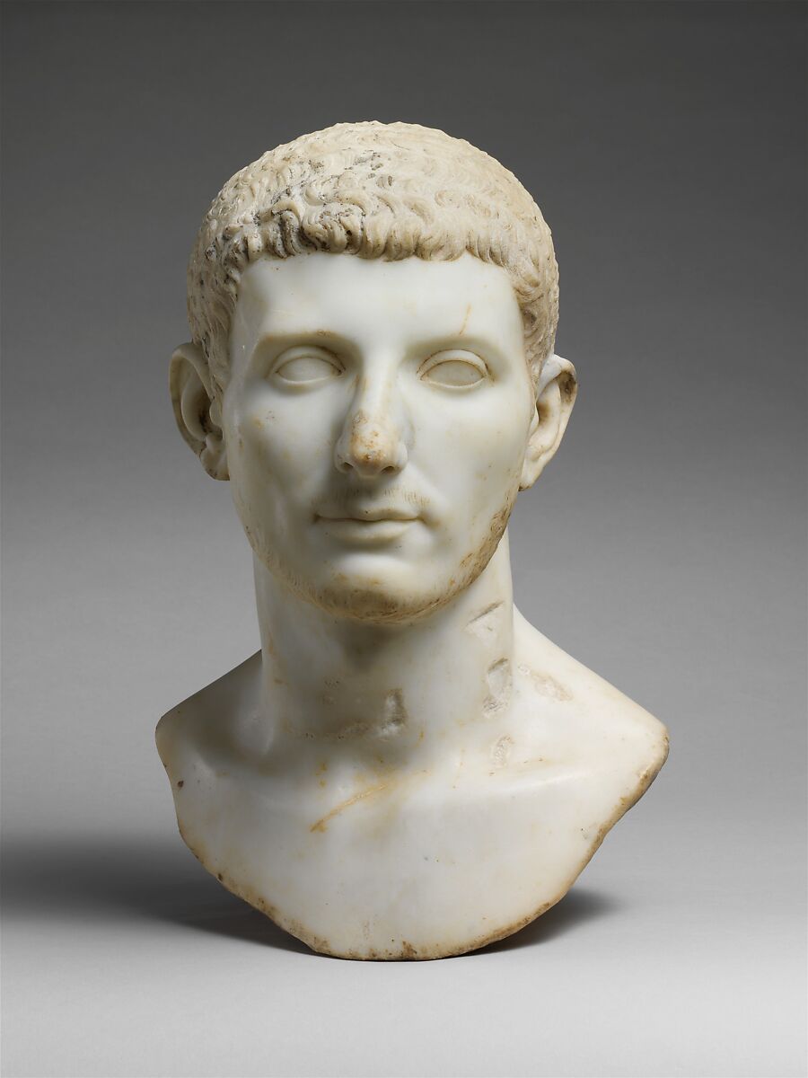 Marble portrait bust of a man, Marble, Roman 