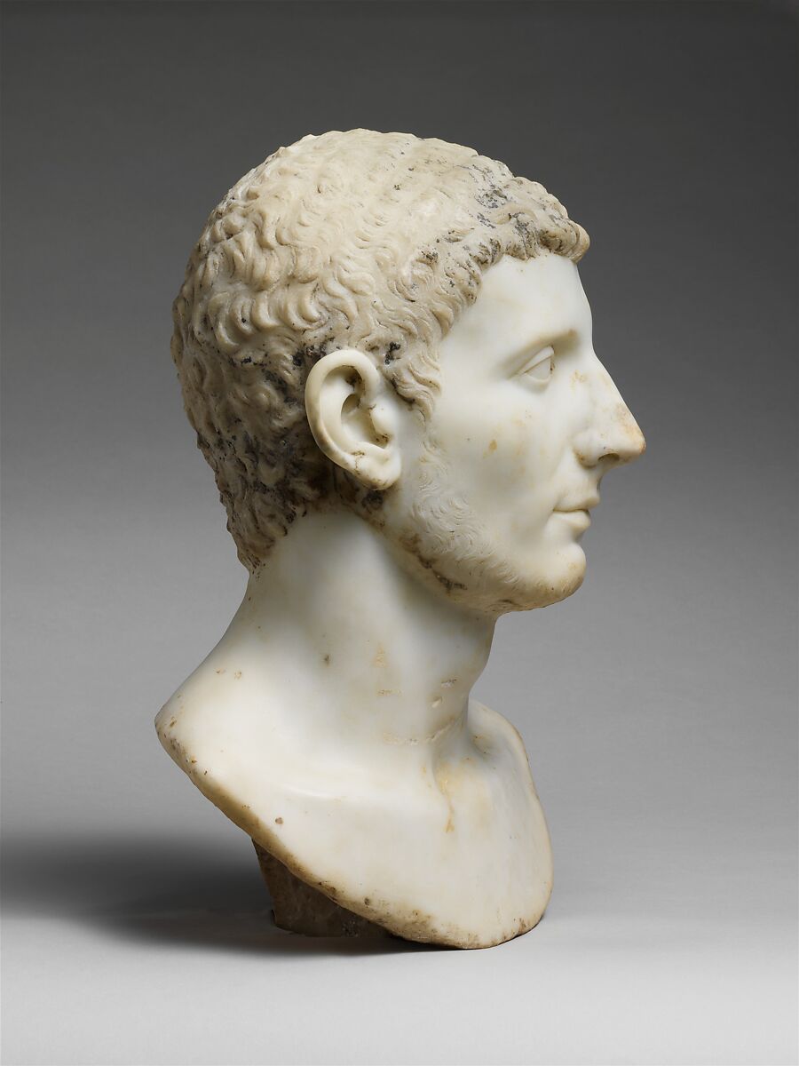 Marble portrait bust of a man, Marble, Roman
