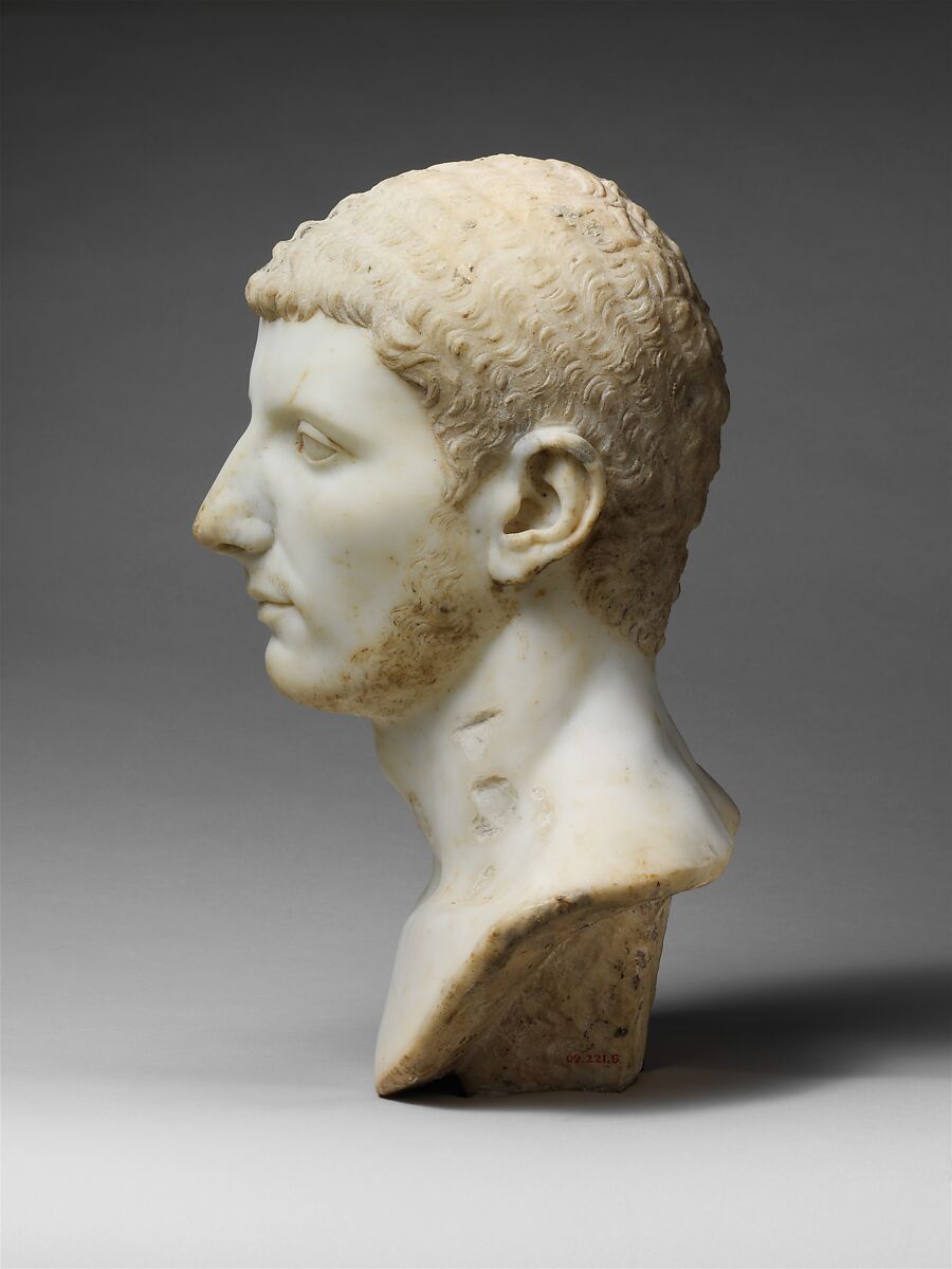 Marble portrait bust of a man, Marble, Roman
