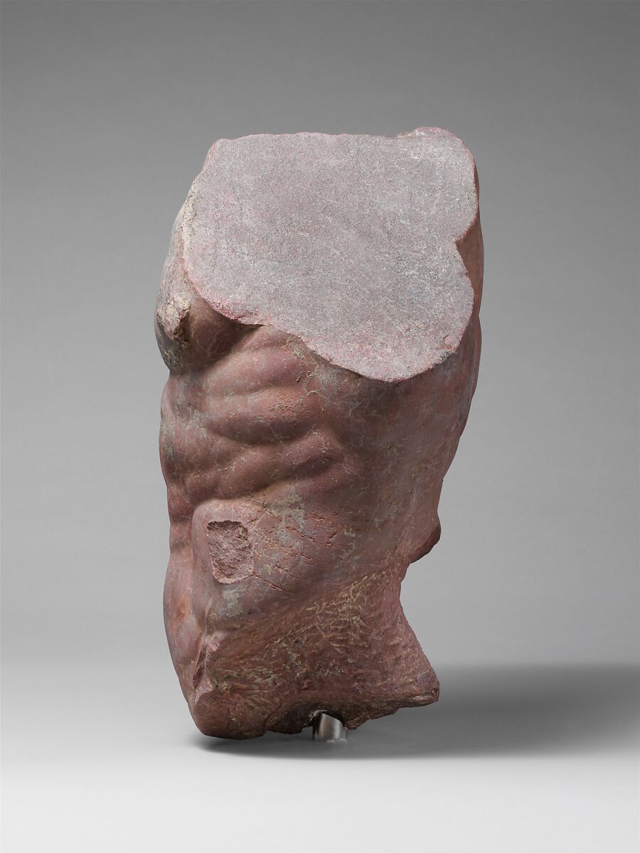 Rosso antico torso of a centaur, Marble, Rosso antico, Roman