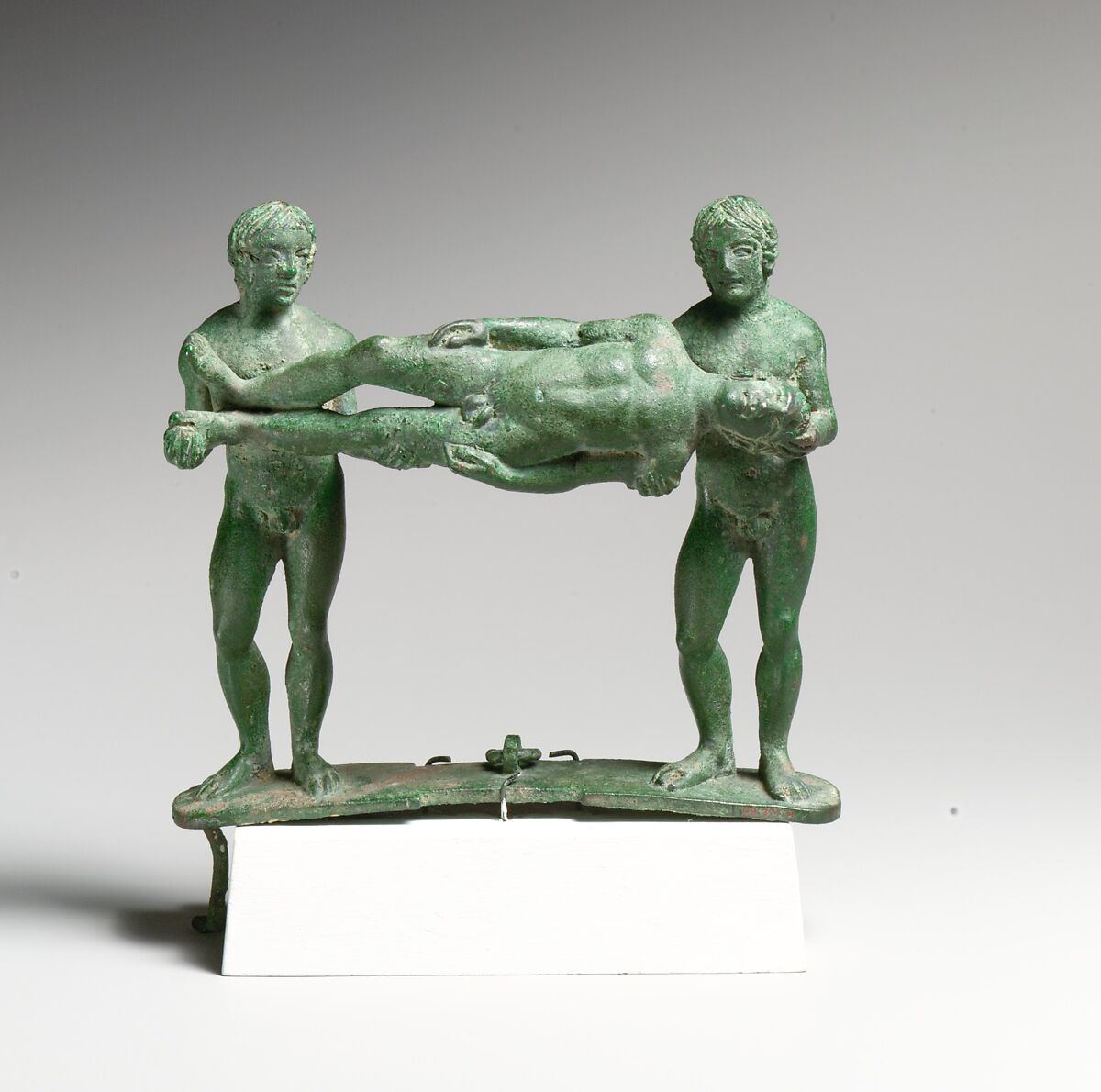 Bronze handle from a cista (toiletry box), Bronze, Praenestine