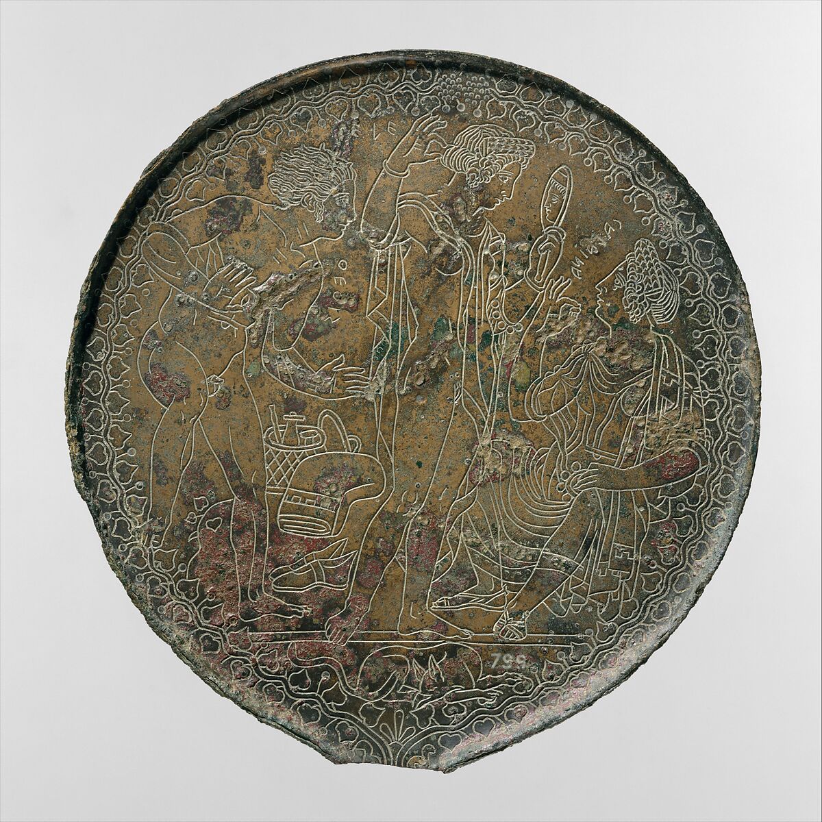 Bronze mirror, Bronze, Etruscan