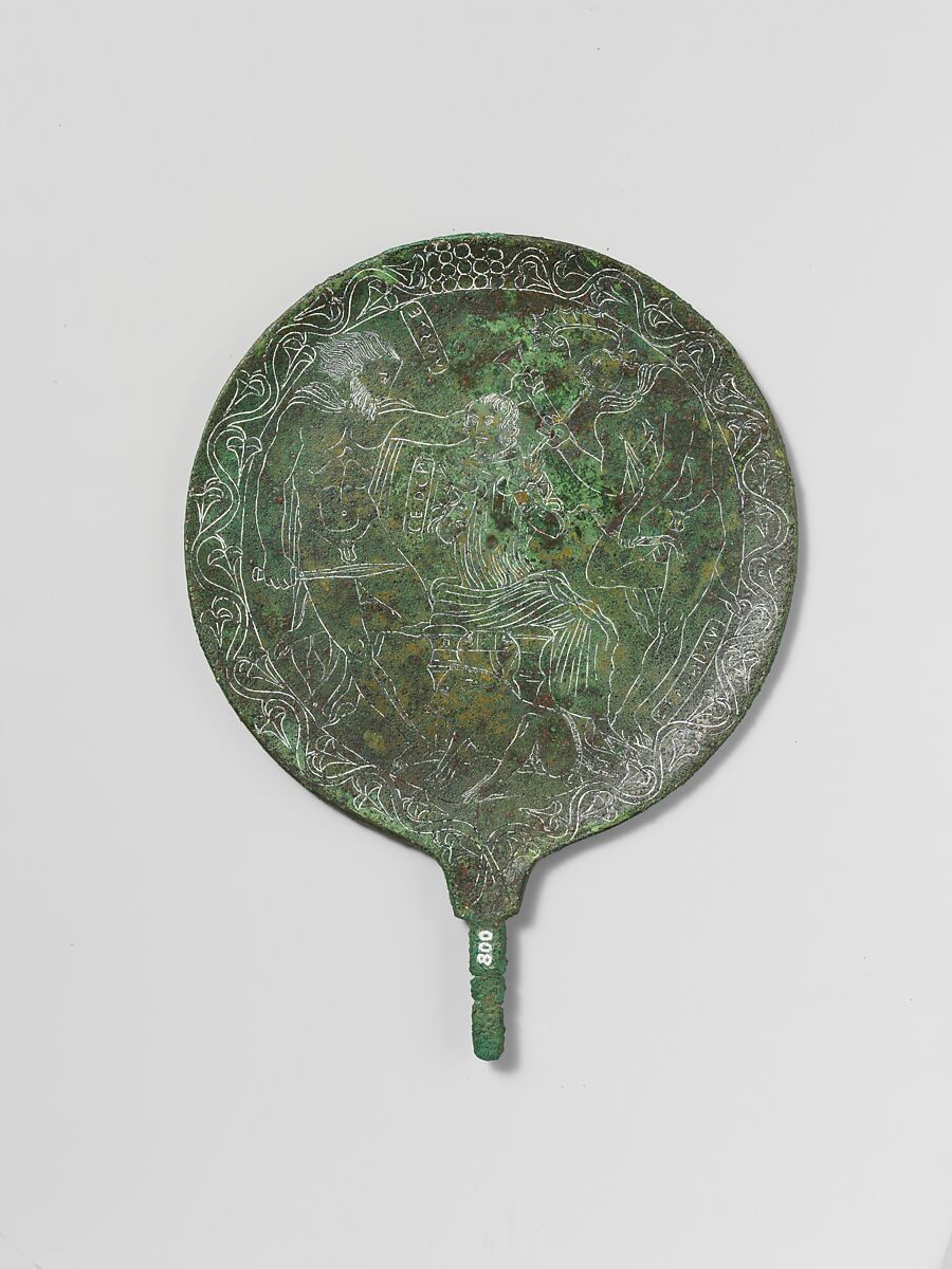 Bronze mirror, Bronze, Etruscan 