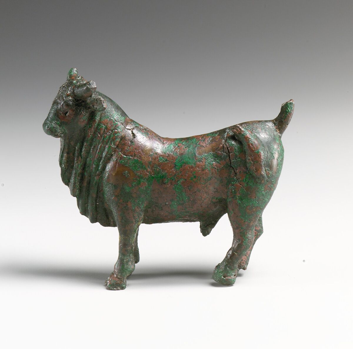 Bronze model of a cart with farmyard group, Bronze, Etruscan or Roman
