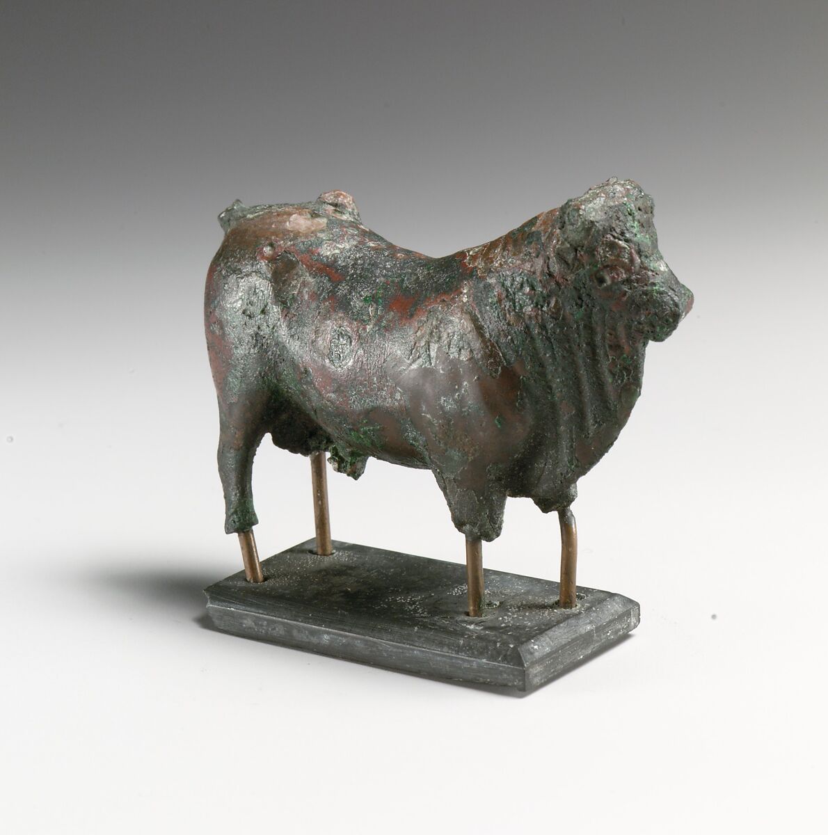 Bronze model of a cart with farmyard group, Bronze, Etruscan or Roman