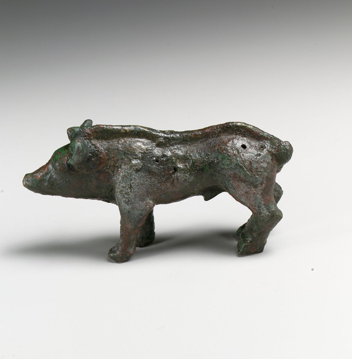 Bronze model of a cart with farmyard group, Bronze, Etruscan or Roman