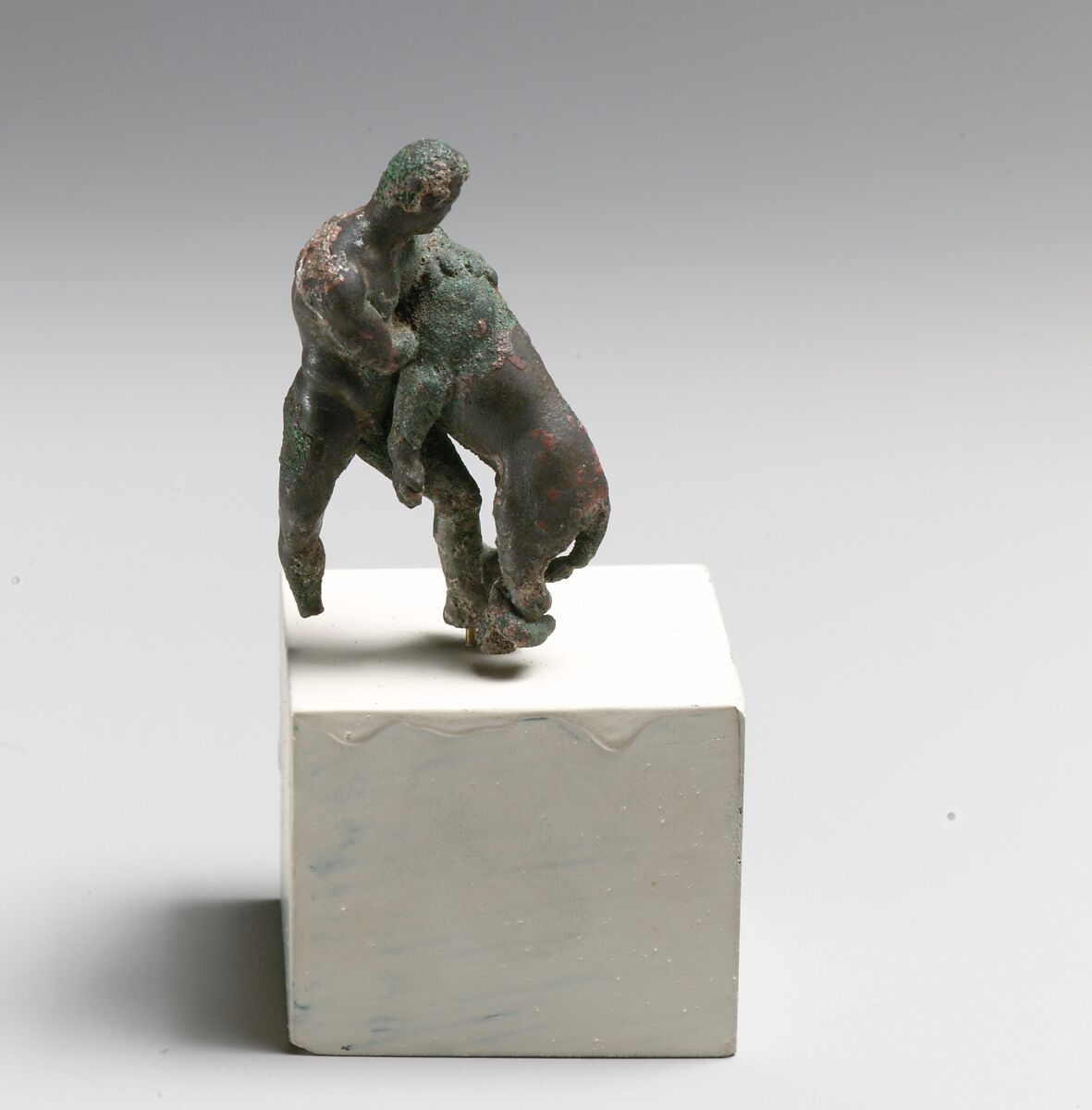 Statuette of Herakles with the lion, Bronze, Greek 