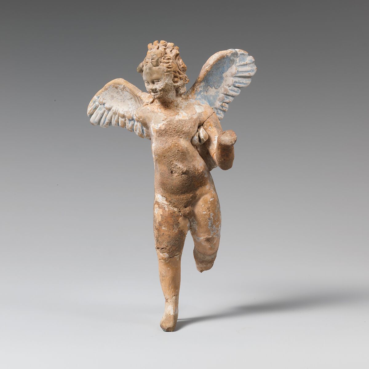 Terracotta statuette of Eros, Terracotta, Greek, Eretrian 