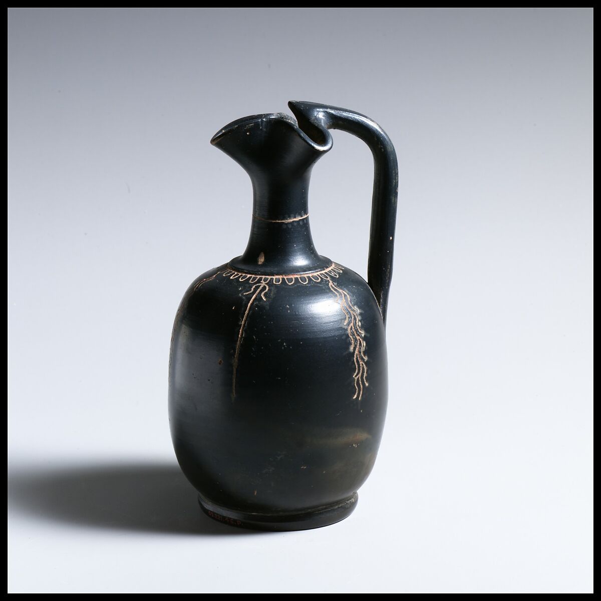 Terracotta oinochoe (jug), Terracotta, Greek, South Italian, Campanian, Teano 