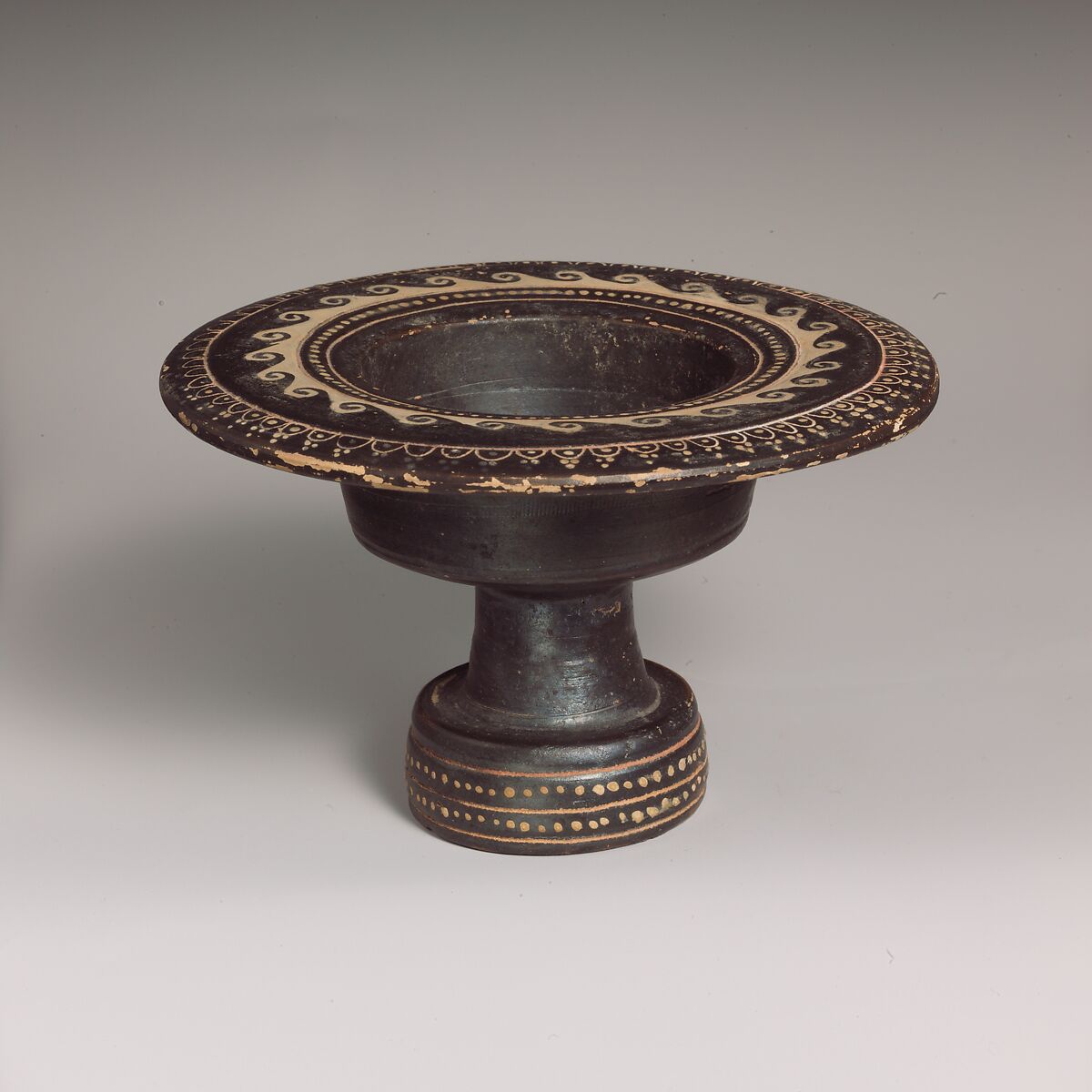 Terracotta stemmed dish, Terracotta, Greek, South Italian, Campanian, Teano 