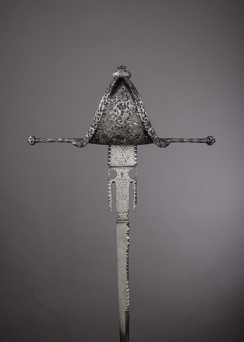 Parrying Dagger, Steel, iron, Italian, possibly Naples 