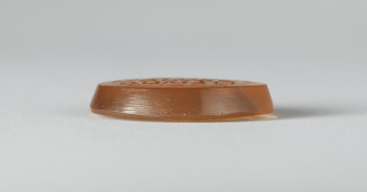 Agate intaglio: Uterine symbol, Agate, Roman