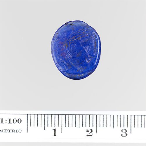 Glass cameo with portrait head of Alexander the Great