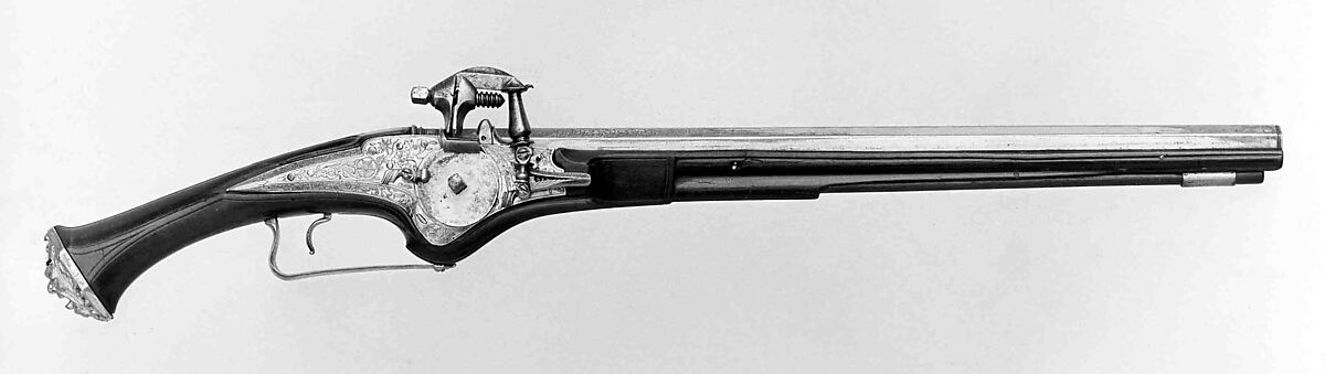 Wheellock Pistol, Felix Werder (Swiss, Zurich, 1591–1673), Steel, bronze, gold, wood, Swiss, Zürich 