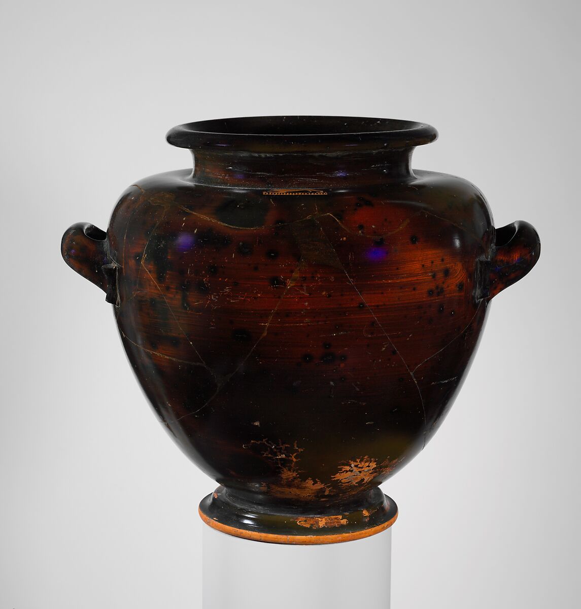 Terracotta stamnos (jar), Terracotta, Greek, Attic 