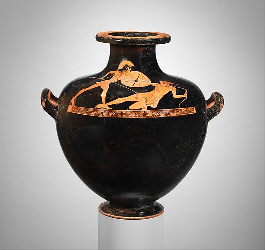 Terracotta hydria: kalpis (water jar)