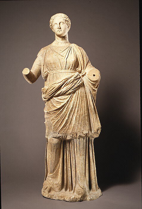 Marble statue of a woman, Marble, Pentelic, Greek, Attic 