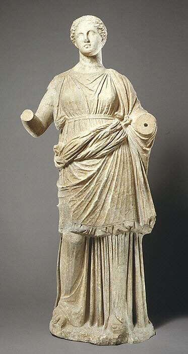 Marble statue of a woman, Marble, Pentelic, Greek, Attic