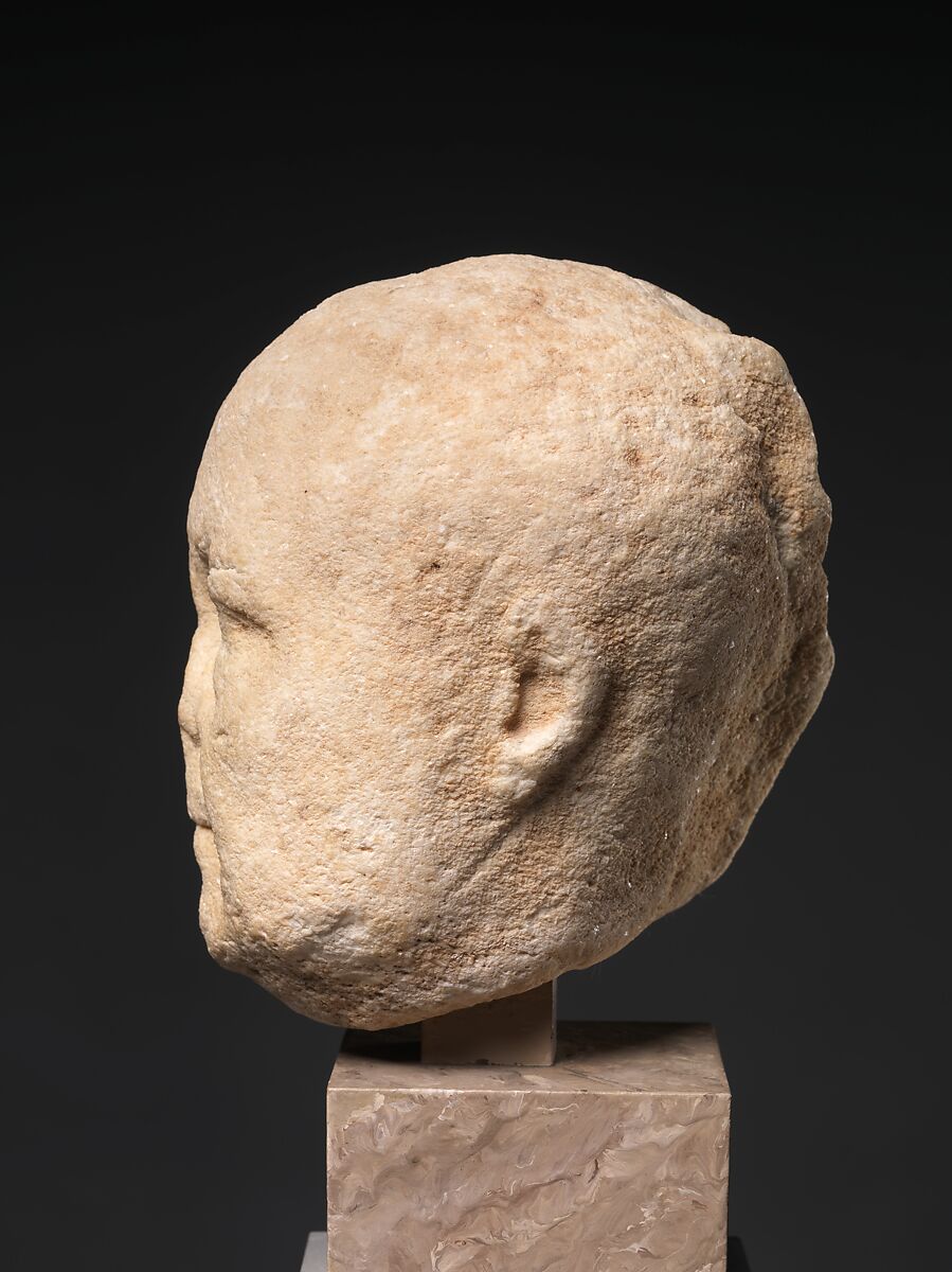 Marble portrait head of a man, Marble, Roman