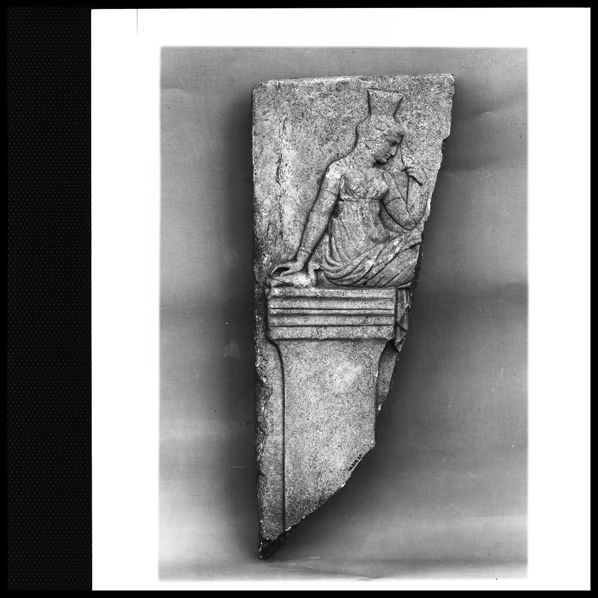 Fragment of a marble neo-Attic relief with Peitho, Marble, Pentelic, Roman