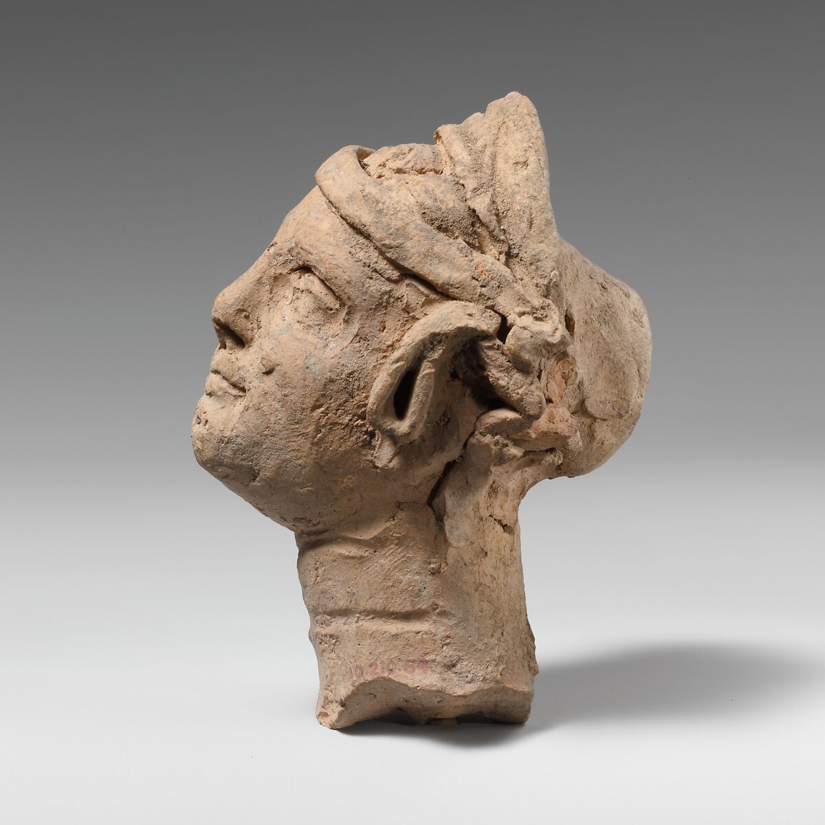 Terracotta head of a woman, Terracotta, Greek, South Italian, Tarentine