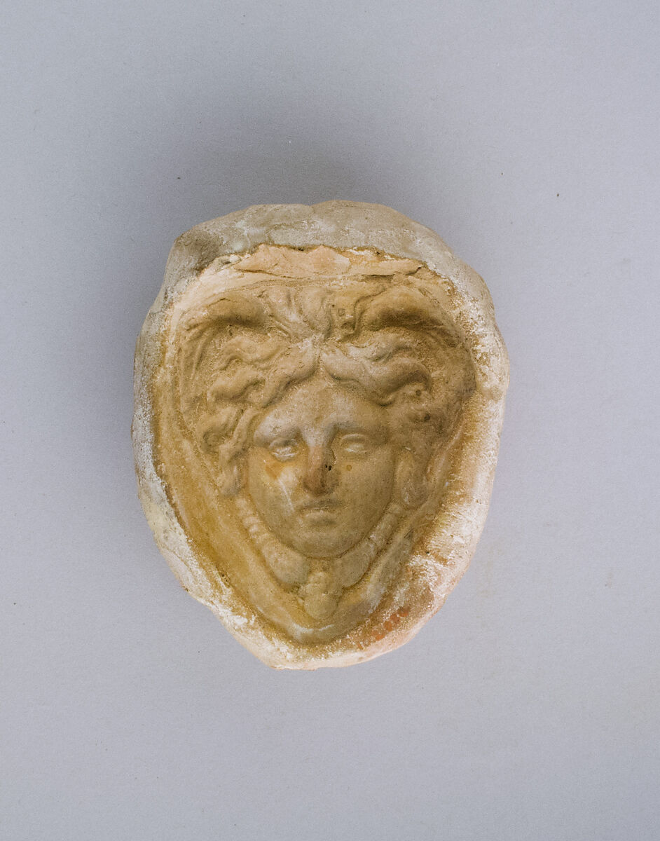 Mold of head of Medusa, Terracotta 