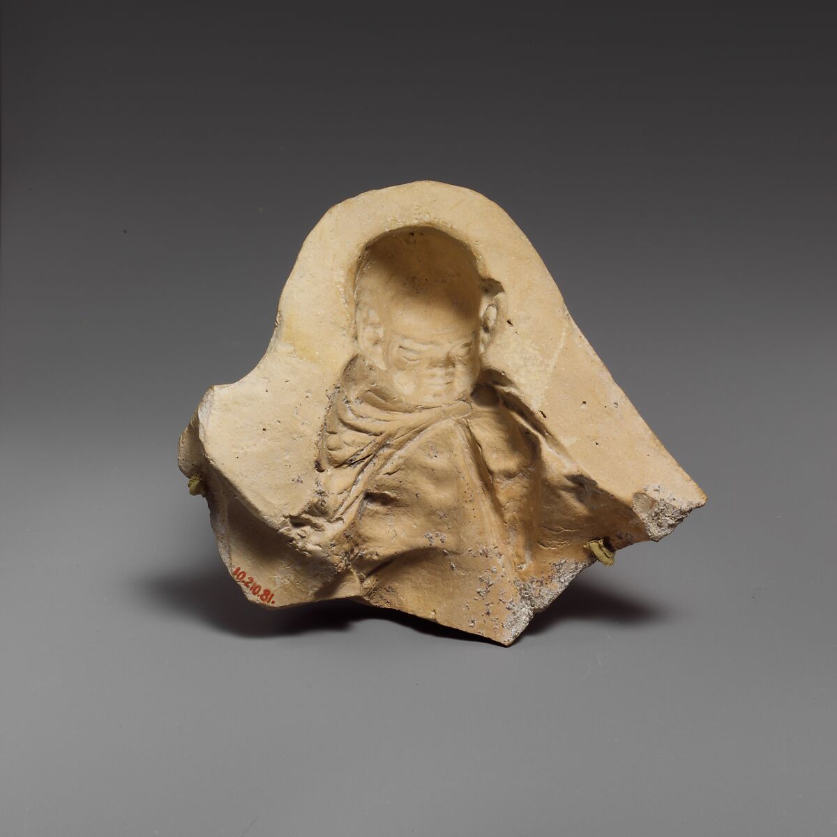 Terracotta mold of a grotesque figure, Terracotta, Greek