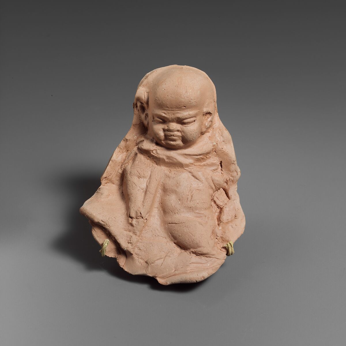 Terracotta mold of a grotesque figure, Terracotta, Greek 