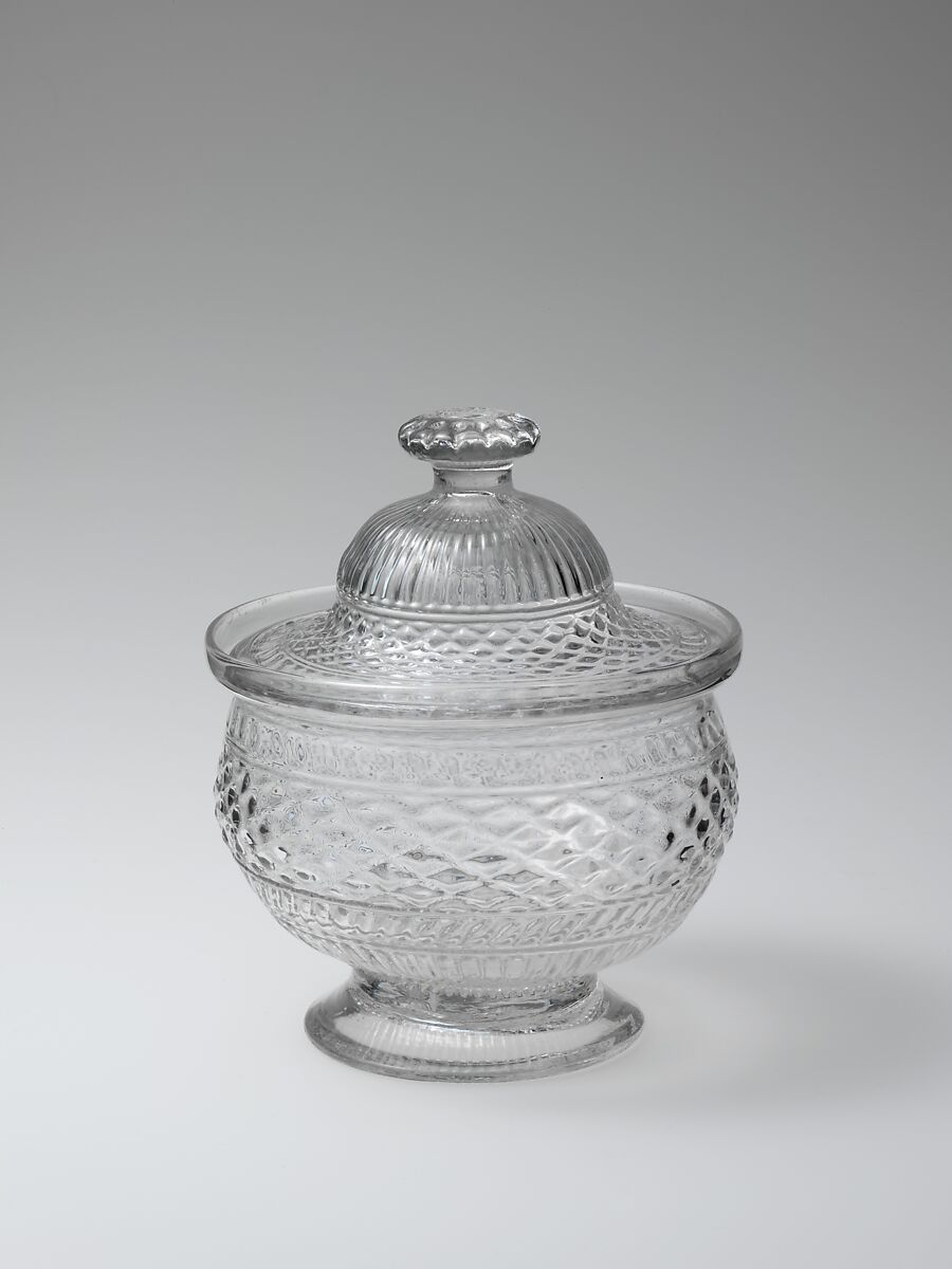 Sugar Bowl, Blown-molded glass, American 