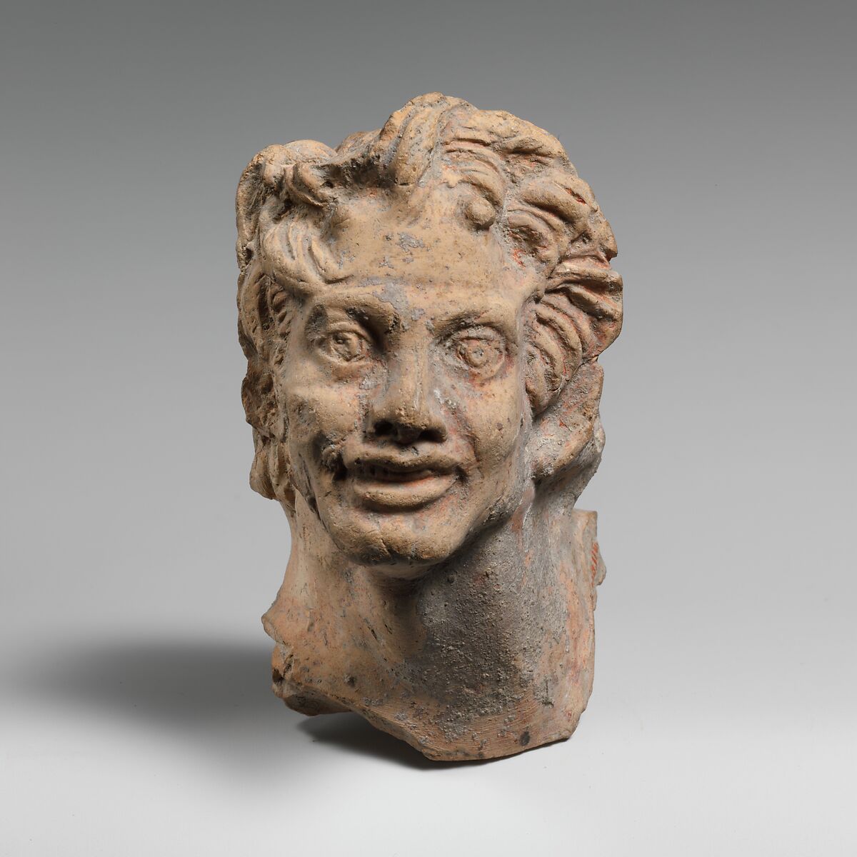 Head of a man, Terracotta, Greek 