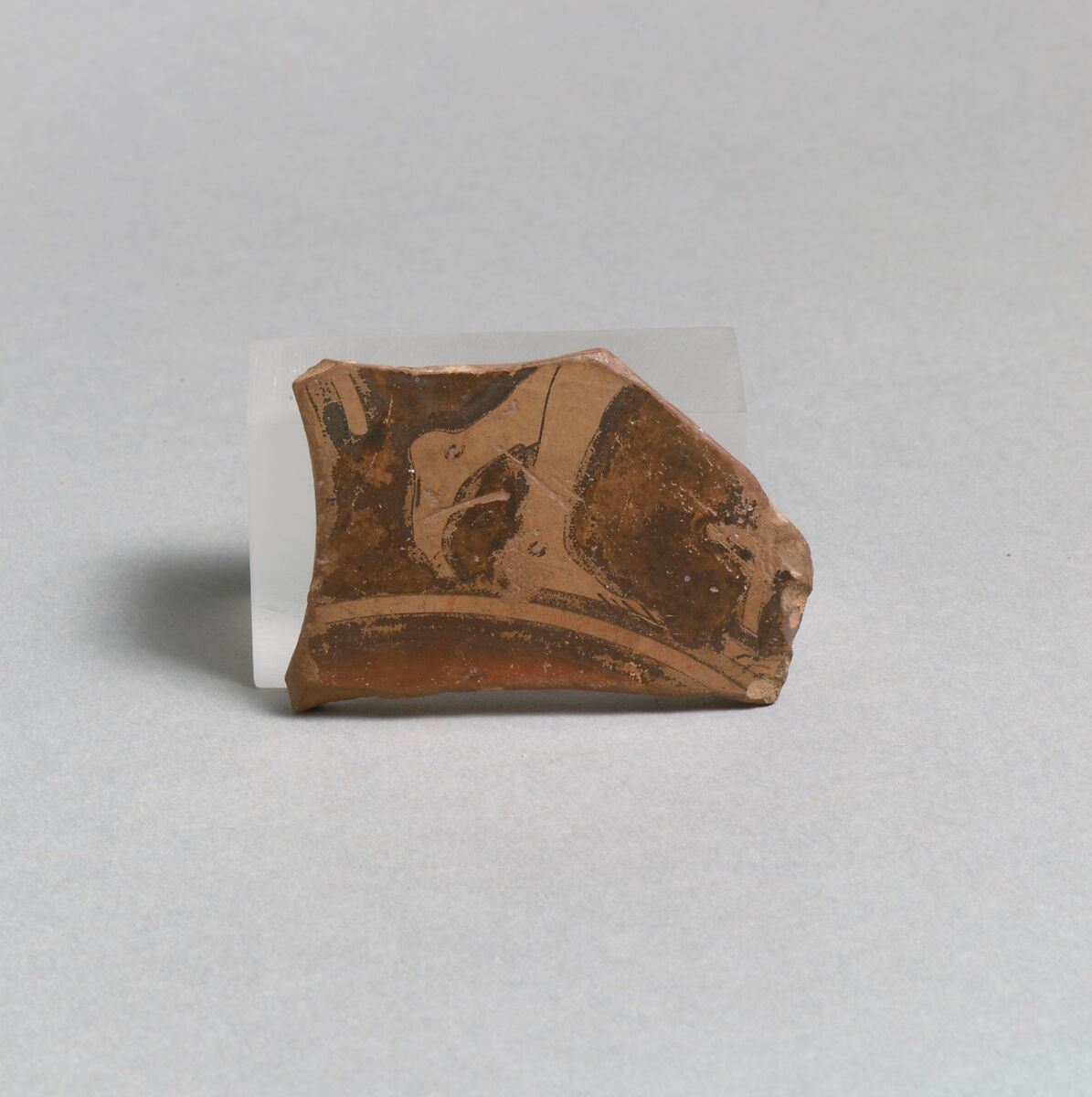 Kylix Fragment, Attributed to near the Splanchnopt Painter, Terracotta, Greek, Attic 