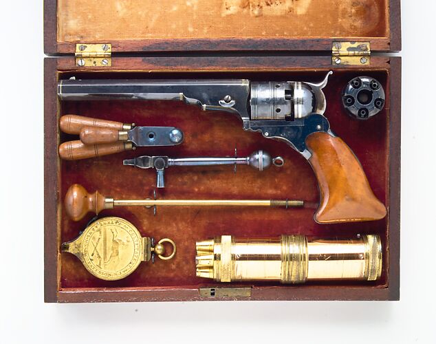 Colt Paterson Percussion Revolver, No. 3, Belt Model, Serial no. 156, with Case and Accessories