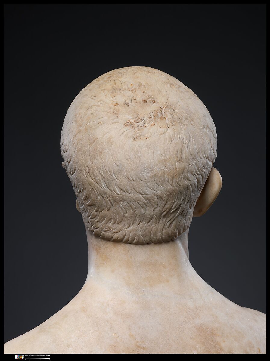 Marble portrait bust of a man, Marble, Roman