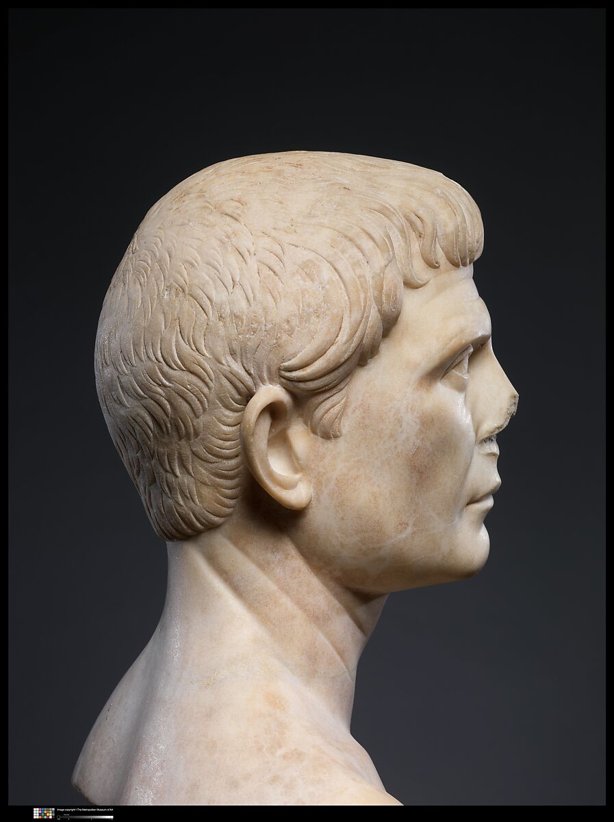 Marble portrait bust of a man, Marble, Roman
