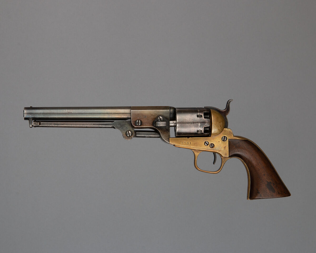 Griswold and Gunnison Confederate Percussion Revolver, serial no. 2651, Griswold and Gunnison (American, 19th century), Steel, brass, wood, American, Griswoldville, Georgia 